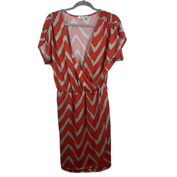 Corey P Women's Red Chevron Dress Size XL - Picture 1 of 4